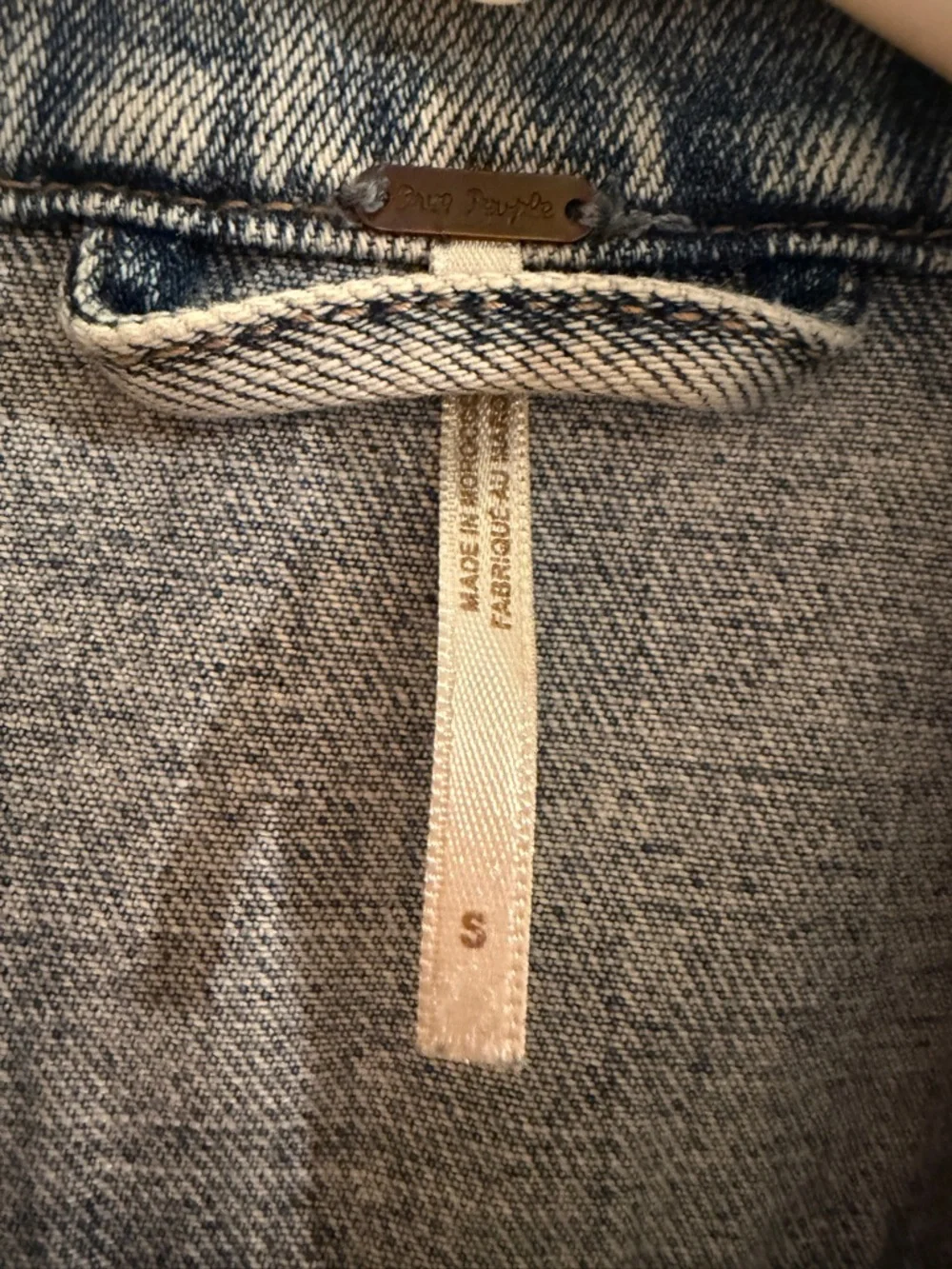 Free People Light Blue Washed Denim Jacket - Picture 2 of 7